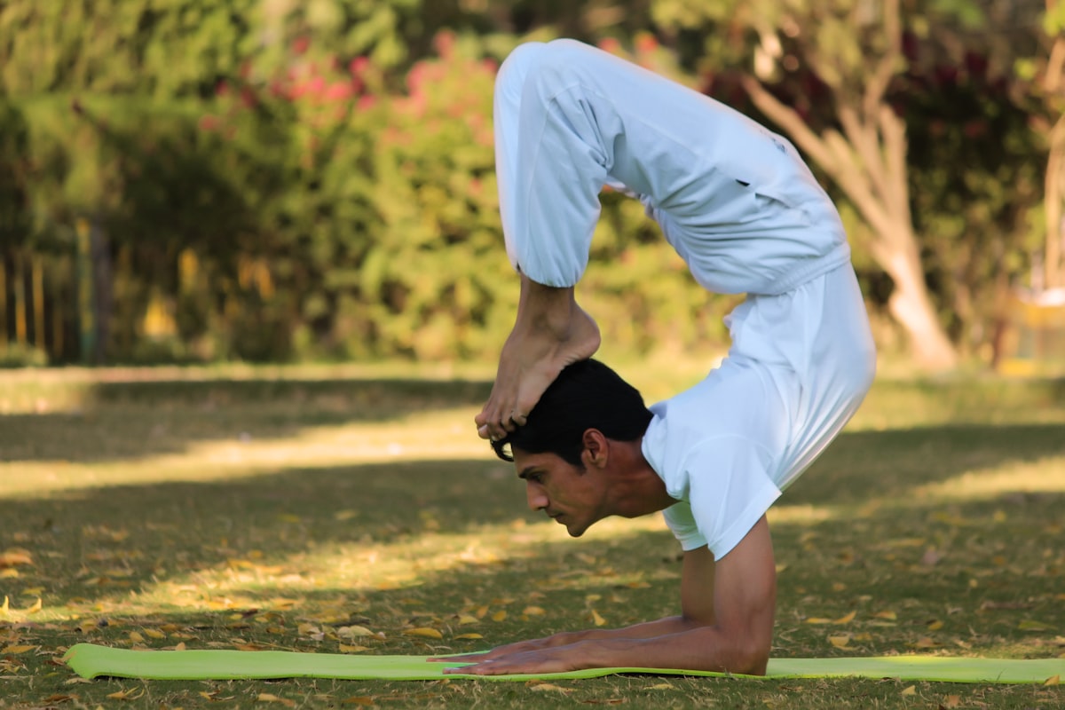 Pigeon pose for hip flexibility
